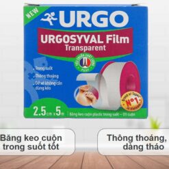Băng keo Urgo Syval Film Transparent trong suốt cuộn 2.5cm x 5m hình 2